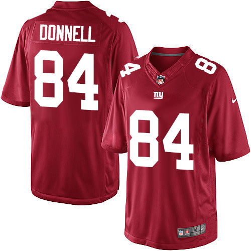 Men's Limited Larry Donnell Nike Jersey Red Alternate - #84 NFL New York Giants